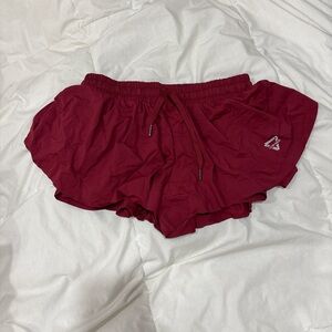 Women's Red Athletic Shorts